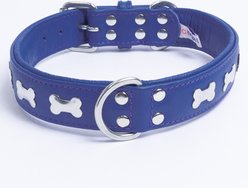 Angel Rotterdam Bones Standard Dog Collar, Blue, 26" x 1.25"