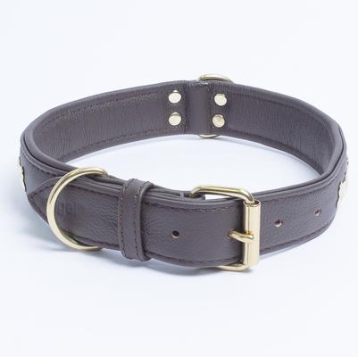 Show full view: Angel Rotterdam Bones Standard Dog Collar, Brown, 24" x 1.25" slide 4 of 7