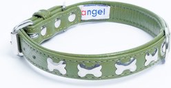 Angel Rotterdam Bones Standard Dog Collar, Green, 18 x 3/4-in slide 2 of 5