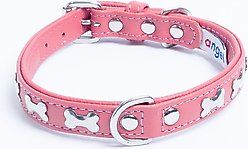 Angel Rotterdam Bones Standard Dog Collar, Pink, 14 x 3/4-in slide 1 of 5