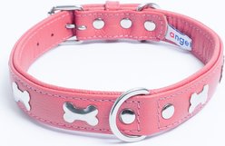 Angel Rotterdam Bones Standard Dog Collar, Pink, 20 x 1-in