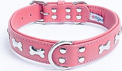 Angel Rotterdam Bones Standard Dog Collar, Pink, 24" x 1.25"