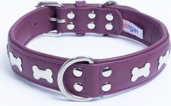 Angel Rotterdam Bones Standard Dog Collar, Purple, 24" x 1.25"