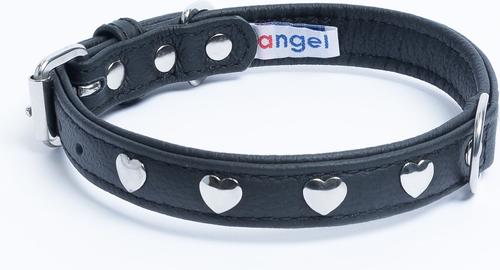 Show full view: Angel Rotterdam Hearts Standard Dog Collar, Black, 14 x 3/4-in slide 3 of 7