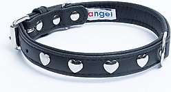 Angel Rotterdam Hearts Standard Dog Collar, Black, 18 x 3/4-in slide 2 of 5