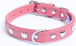Angel Rotterdam Hearts Standard Dog Collar, Pink, 16 x 3/4-in