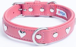Angel Rotterdam Hearts Standard Dog Collar, Pink, 22 x 1-in