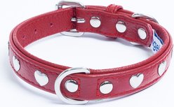 Angel Rotterdam Hearts Standard Dog Collar, Red, 16 x 3/4-in