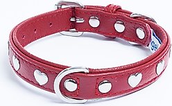 Angel Rotterdam Hearts Standard Dog Collar, Red, 18 x 3/4-in