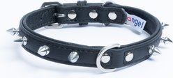 Angel Rotterdam Single-line Spiked Standard Dog Collar, Black, 14 x 3/4-in