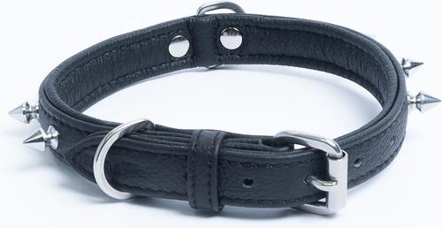Show full view: Angel Rotterdam Single-line Spiked Standard Dog Collar, Black, 14 x 3/4-in slide 3 of 6