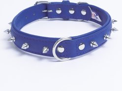 Angel Rotterdam Single-line Spiked Standard Dog Collar, Blue, 20 x 1-in