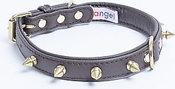 Angel Rotterdam Single-line Spiked Standard Dog Collar, Brown, 16 x 3/4-in slide 2 of 6