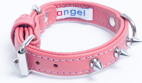 Show full view: Angel Rotterdam Single-line Spiked Standard Dog Collar, Pink, 12 x 5/8-in slide 3 of 7