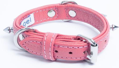 Show full view: Angel Rotterdam Single-line Spiked Standard Dog Collar, Pink, 12 x 5/8-in slide 4 of 7