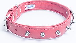 Angel Rotterdam Single-line Spiked Standard Dog Collar, Pink, 22 x 1-in slide 2 of 5