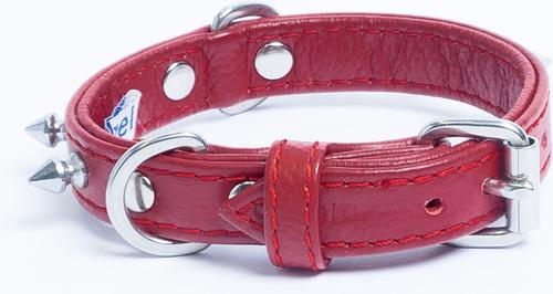 Show full view: Angel Rotterdam Single-line Spiked Standard Dog Collar, Red, 12 x 5/8-in slide 3 of 6