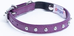 Angel Studded Standard Cat Collar, Purple, 12 x 1/2-in
