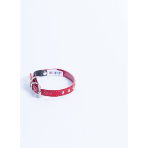 Angel Studded Standard Cat Collar, Red, 12 x 1/2-in
