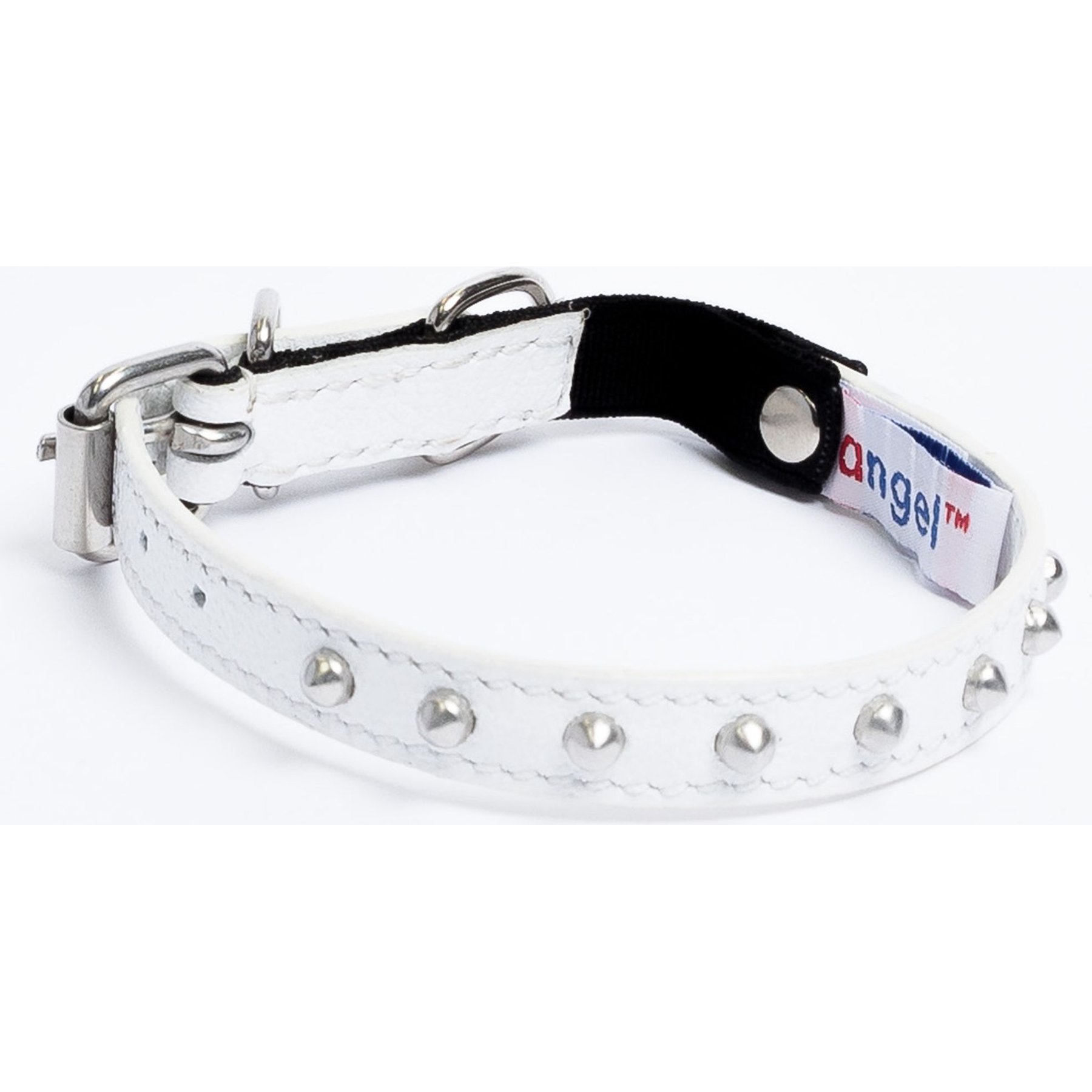 Angel Studded Standard Cat Collar, White, 10 x 1/2-in