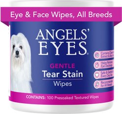 Angels' Eyes Face Eye & Paw Cleansing & Tear Stain Wipe for Dogs & Cats, 100 Count
