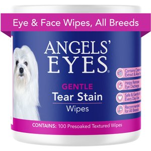 Angels' Eyes Face Eye & Paw Cleansing & Tear Stain Wipe for Dogs & Cats, 100 Count