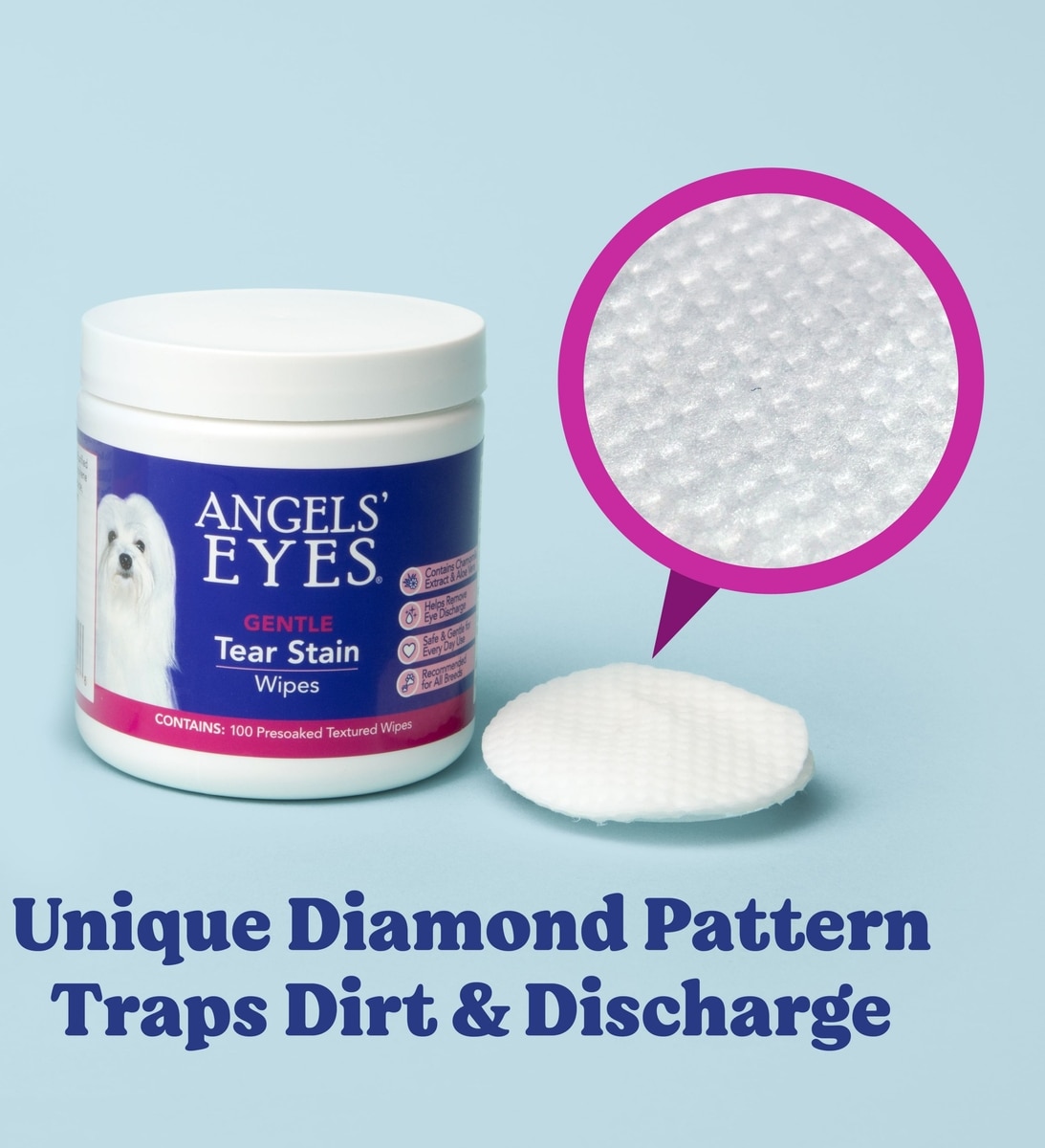 ANGELS' EYES Face Eye Paw Cleansing Tear Stain Wipe for Dogs