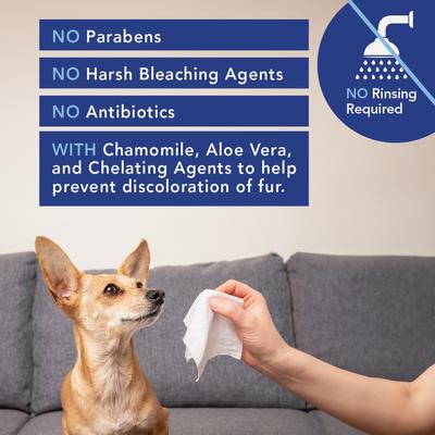 Show full view: Angels' Eyes Face Eye & Paw Cleansing & Tear Stain Wipe for Dogs & Cats, 40 Count slide 4 of 10