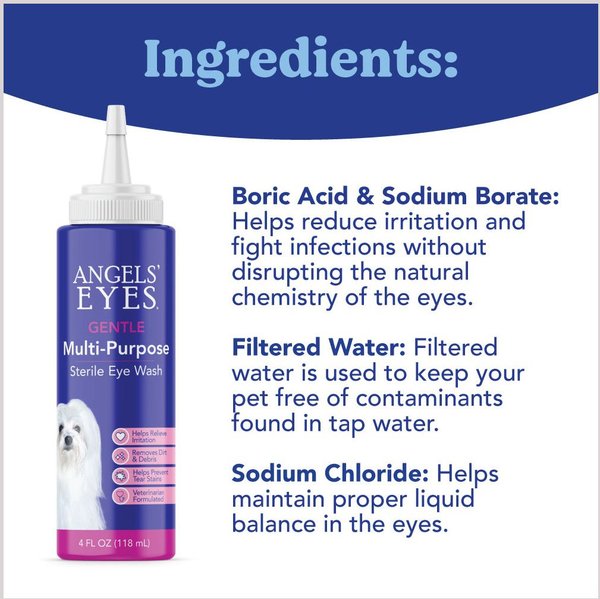 Angels' Eyes Multi-Purpose Sterile Dog & Cat Eye Wash, 4-fl oz bottle