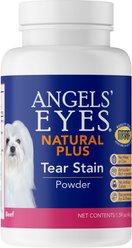 Angels' Eyes Natural Plus Beef Flavored Powder Tear Stain Supplement for Dogs & Cats, 1.59-oz bottle