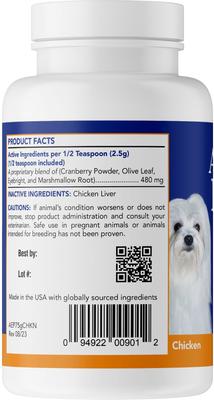 Show full view: Angels' Eyes Natural Plus Chicken Flavored Powder Tear Stain Supplement for Dogs & Cats, 2.64-oz bottle slide 4 of 10