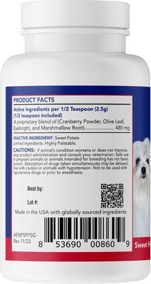 Show full view: Angels' Eyes Natural Plus Sweet Potato Powder Supplement for Dogs, 75-g bottle slide 3 of 9