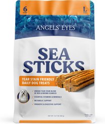 Angels' Eyes Sea Sticks Tear Stain Friendly Adult Crunchy Dog Treats, Large, 6 count