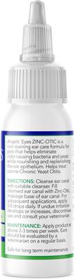 Show full view: Angels' Eyes Zinc-Otic Ear Relief Treatment for Dogs & Cats, 1-fl oz bottle slide 3 of 9