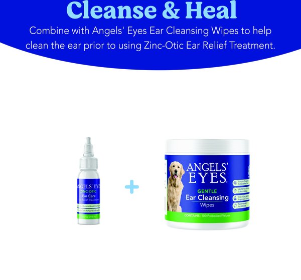 Show full view: Angels' Eyes Zinc-Otic Ear Relief Treatment for Dogs & Cats, 1-fl oz bottle slide 7 of 8