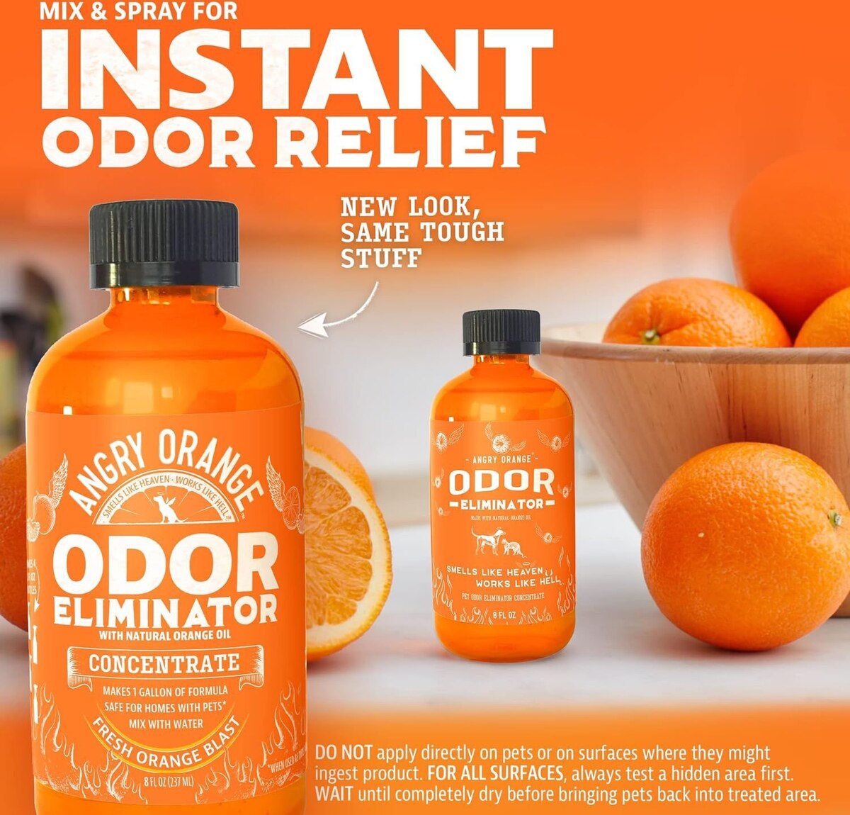 ANGRY ORANGE Pet Odor Eliminator Concentrate, 8-fl oz bottle