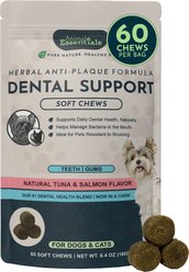 Animal Essentials Dental Support Salmon Flavored Plaque Removal Dog Supplement, 60 count slide 1 of 9