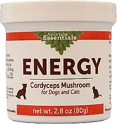 Animal Essentials Energy Cordyceps Mushroom Cat & Dog Vitamin Supplement, 80-gm jar