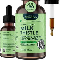 Animal Essentials Milk Thistle Liquid Supplement for Dogs & Cats, 1-fl oz bottle
