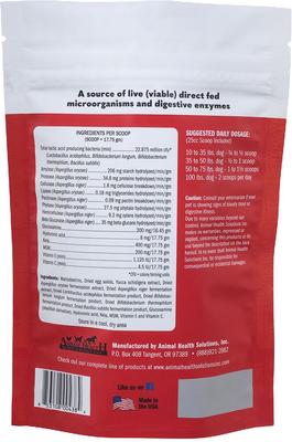 Show full view: Animal Health Solutions Spunky Level II Probiotics & Digestive Enzymes & Joint Support Dog Supplement, 1-lb bag slide 3 of 5