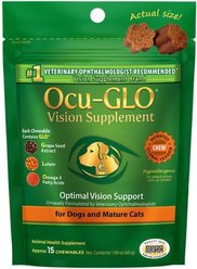 Animal Necessity Ocu-GLO Optimal Vision Support Soft Chew Dog & Cat Supplement, 15 count slide 1 of 9