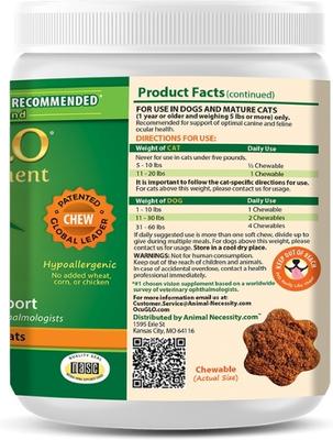 Show full view: Animal Necessity Ocu-GLO Optimal Vision Support Soft Chew Dog & Cat Supplement, 60 count slide 4 of 12