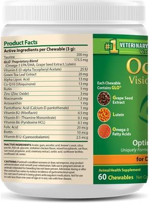 Show full view: Animal Necessity Ocu-GLO Optimal Vision Support Soft Chew Dog & Cat Supplement, 60 count slide 3 of 12