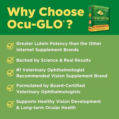 Show full view: Animal Necessity Ocu-GLO Powder Blend Vision Dog & Cat Supplement, 30 count slide 4 of 12