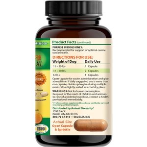 Animal Necessity Ocu-GLO Powder Blend Vision Medium & Large Dog Supplement, 90 count