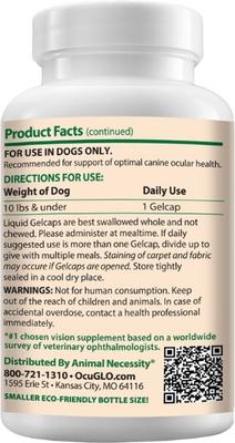 Show full view: Animal Necessity Ocu-GLO Softgel Vision Supplement for Small Dogs, 90 count slide 4 of 13