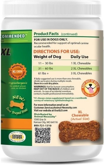 Animal Necessity Ocu-GLO X-Large Soft Chews Dog Supplement