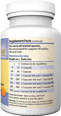 Show full view: Animal Necessity ShaNa Vet Natural Skin & Coat Dog & Cat Supplement, 45 count slide 4 of 4