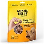Animals Like Us Cage-Free Chicken Liver Grain-Free Freeze-Dried Raw Dog Treats, 3-oz pouch