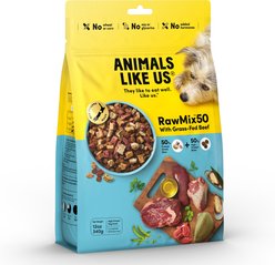 Animals Like Us RawMix50 with Grass-Fed Beef Grain-Free Freeze-Dried Dog Food, 12-oz bag